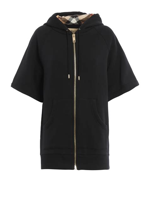 hoodie short sleeve burberry|burberry hoodie women.